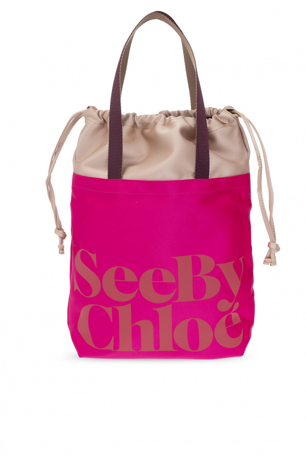 SchaferandweinerShops Canada Pink Shopper bag with logo See By Chloe chloe love